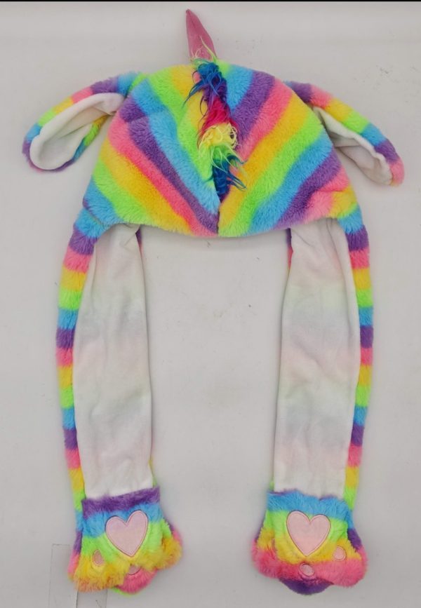 Rainbow Unicorn Flip Ears Hat - Image 6