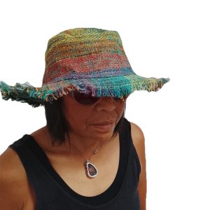 Hemp Frayed Pattern Hat
