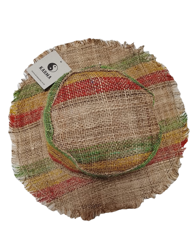 Hemp Frayed Pattern Hat - Image 4