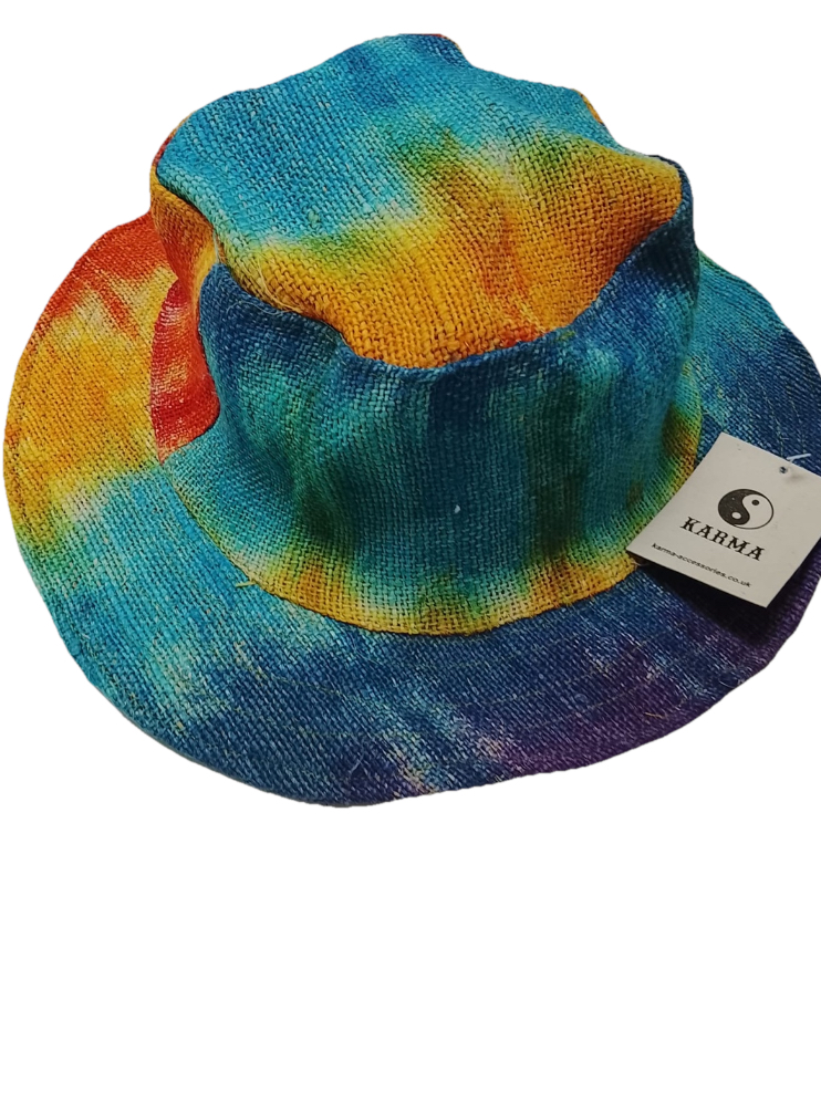 Hemp Tye Dye Rainbow Hat - Image 3